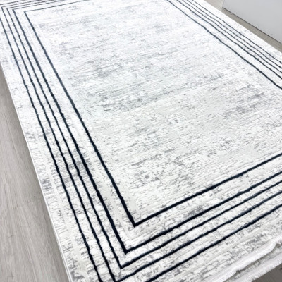 SOFT DOKUMA HALI 43035B KREM-MAVİ