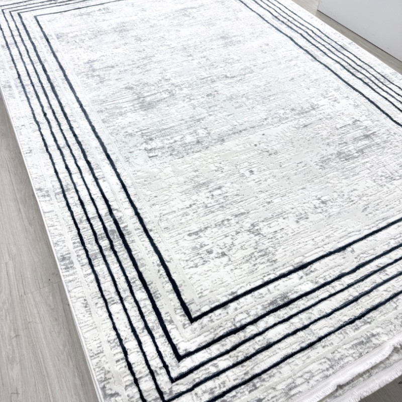 SOFT DOKUMA HALI 43035B KREM-MAVİ