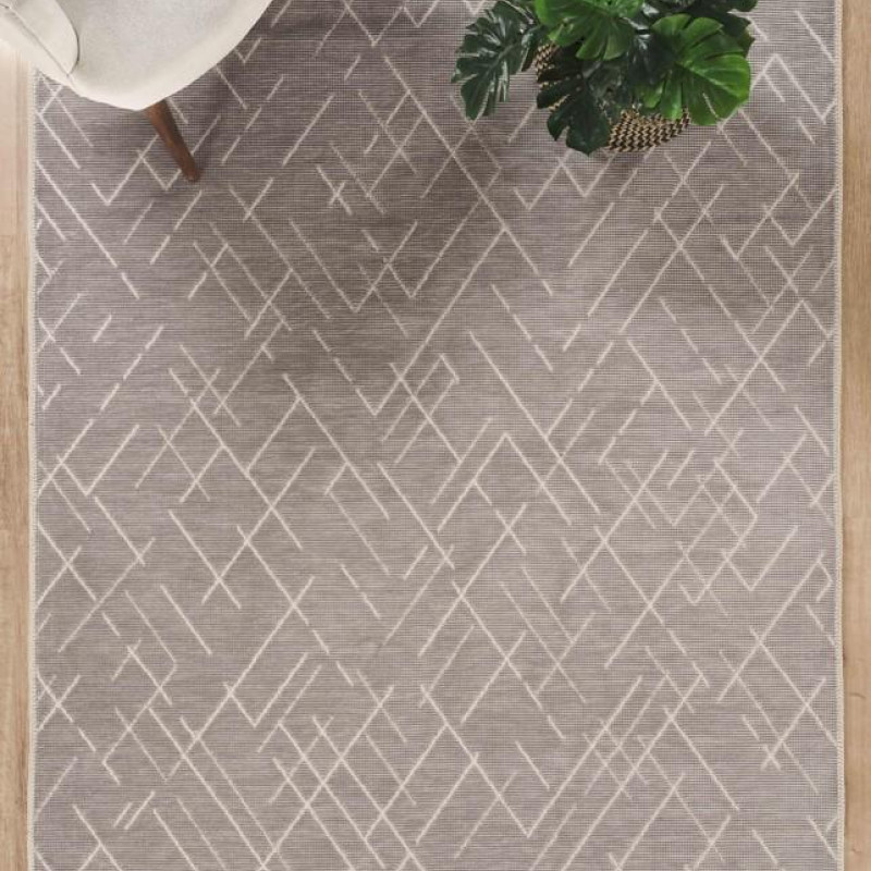 ŞÖNİL KİLİM GRİ ÇİZGİLİ