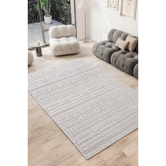  Bohem İskandinav Bukle Loop Sisal Halı 