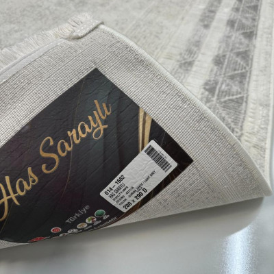 SOFT DOKUMA HALI DESEN4 KREM-GRİ
