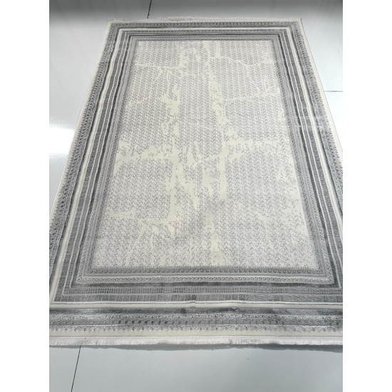 SOFT DOKUMA HALI DESEN6 KREM-GRİ