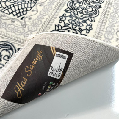 SOFT DOKUMA HALI  DESEN1 GRİ-MAVİ
