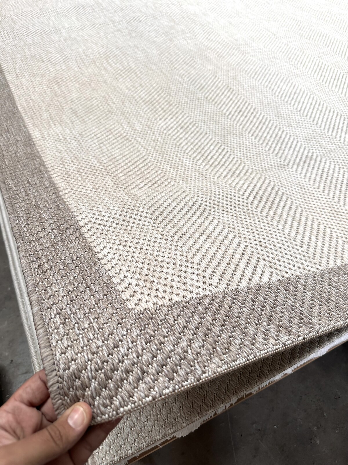 Sisal Halı Koyu Bej Açık Bej Özel Kesim 3