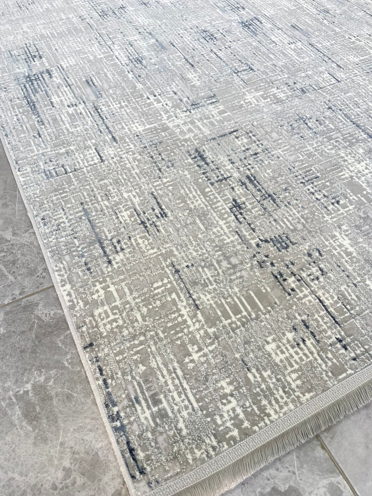 4 Mevsim Akrilik Halı 4038 Gri Lacivert