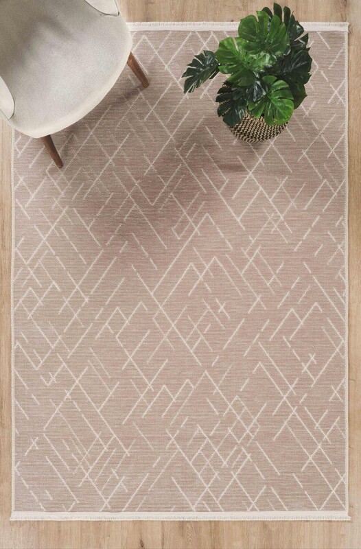 Bej Çizgili Şönil Kilim