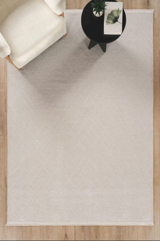 Beyaz Çizgili Şönil Kilim