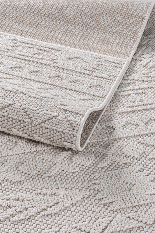 Bukleli Sisal İskandinav Krem