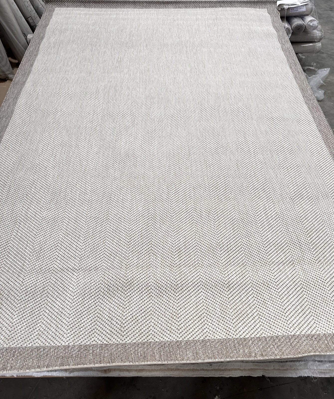 Sisal Halı Koyu Bej Açık Bej Özel Kesim 2