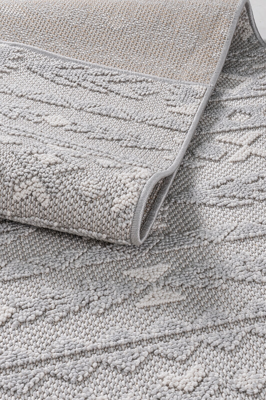 Bukleli Sisal İskandinav Gri